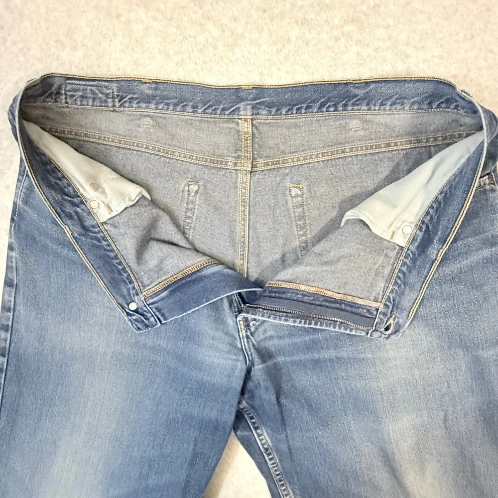 LL Bean Mens 42x34 Straight Leg Jeans Medium Wash Denim 100% Cotton OAAJ4